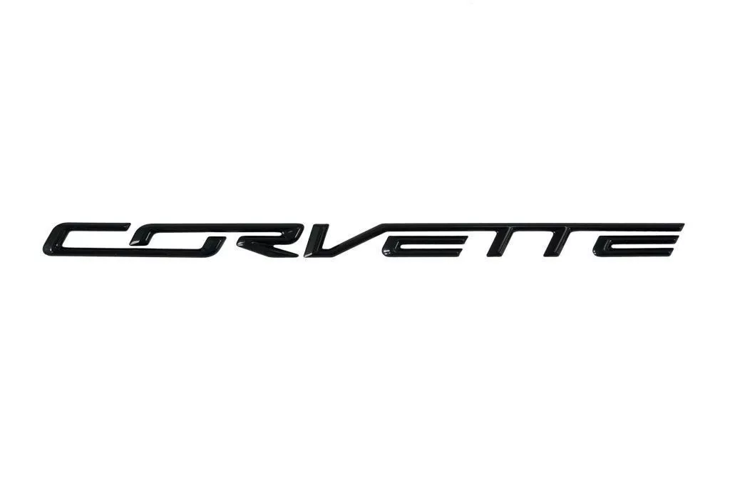GM C7 Corvette Carbon Flash Black Rear Trunk Bumper Letters