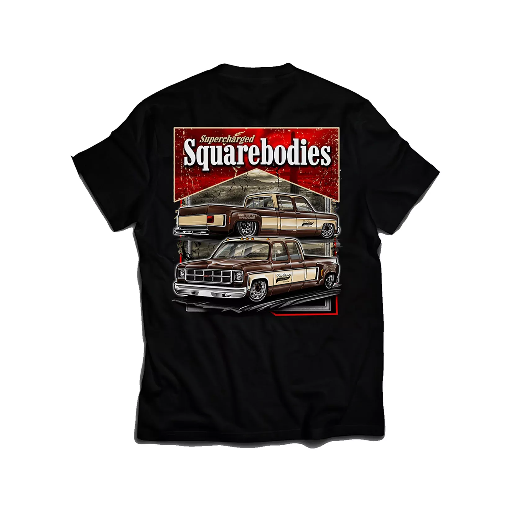 "Supercharged Squarebodies" Boost District T-Shirt